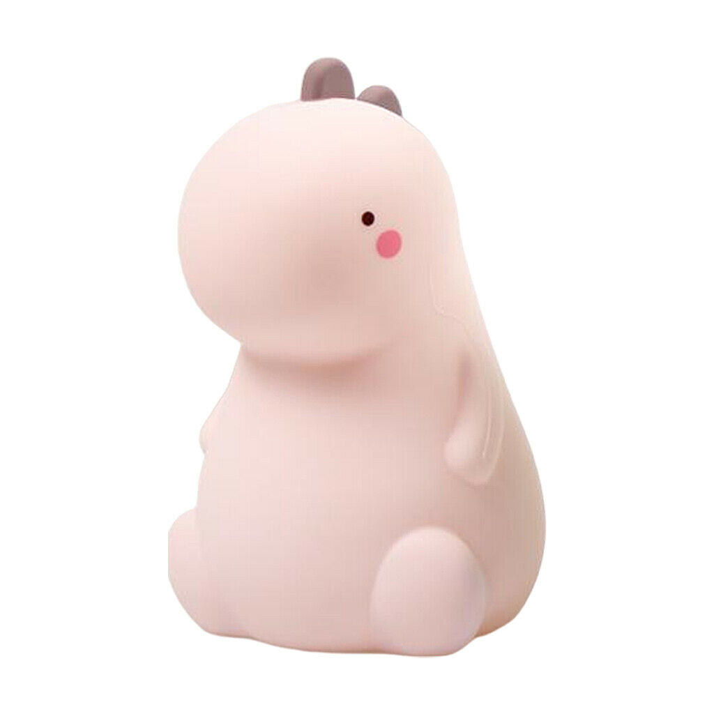 LED Night Light Bedside Lamp Color Changing Silicone Nursery Lamp Pink