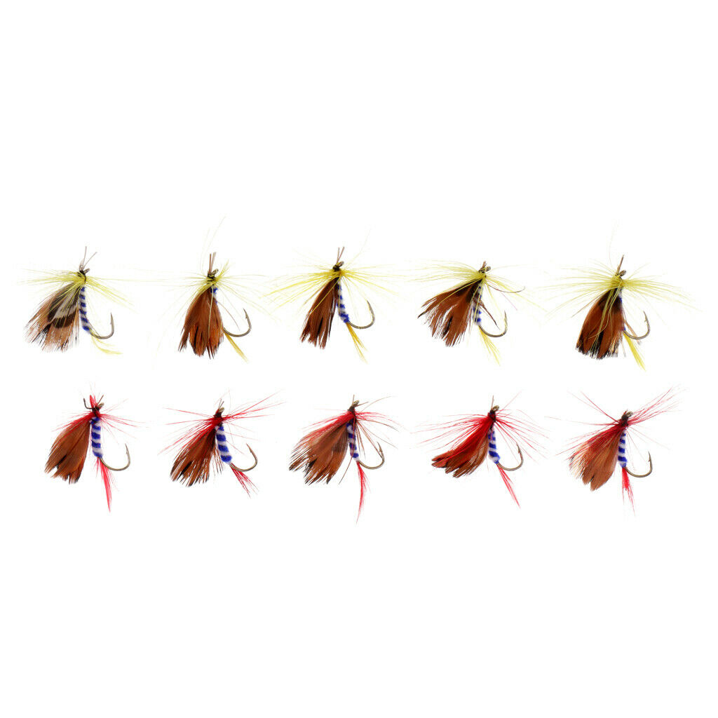 10Pcs Artificial Nymph Flies Bees Insects Flies Fly Fishing Flies Assortment
