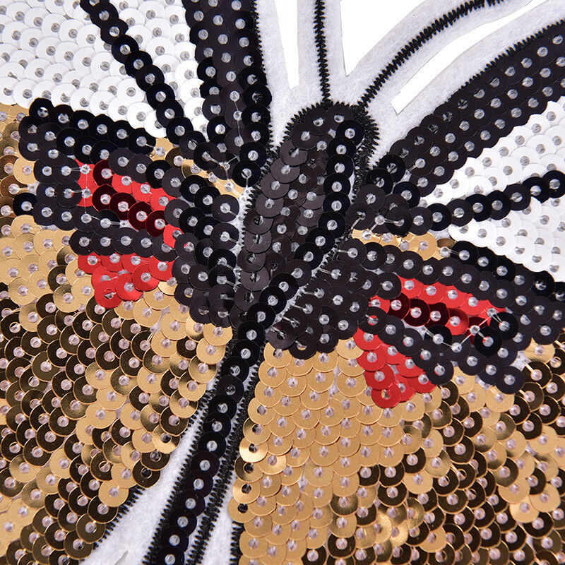 Huge butterfly reversible sequined sew on patches for clothes handmade DIYSEBD