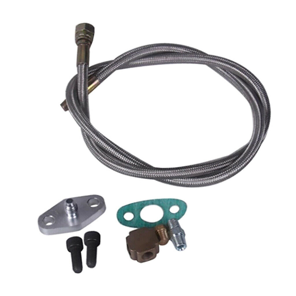Half Set of Oil Feed Line Adapter Kit for Universal T3 Turbo Turbocharger