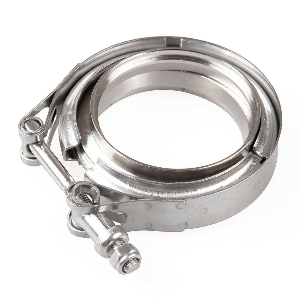New 3" 76mm 304 Stainless Steel Car Turbo Exhaust Pipes Parts V-band Clamp Kit