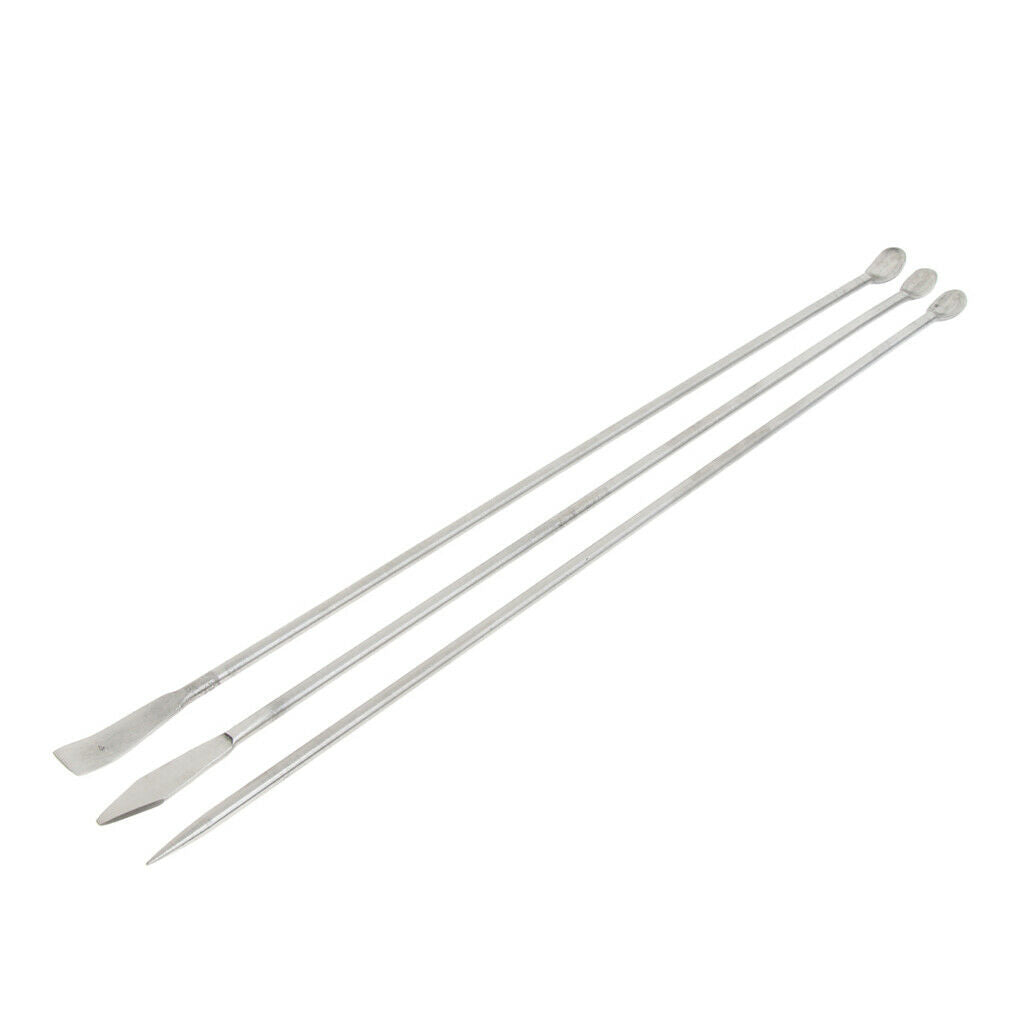 Stainless Steel Micro Spoon Spatulas Set (Pack of 3)