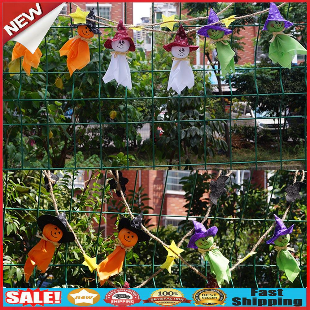 2pcs Cute Halloween Pumpkin Ghost Hanging Decor Pendant Kids Joking Toys @