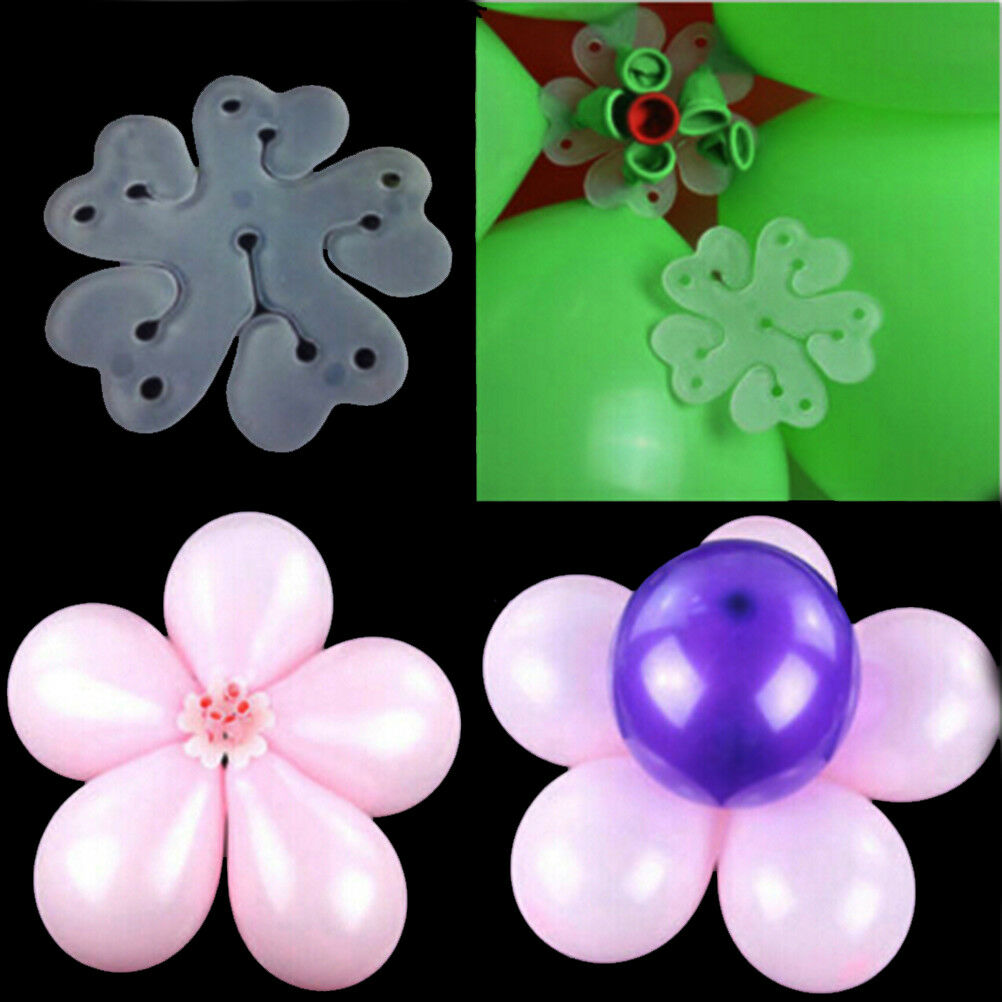 10pcs 6 in 1 Seal Clip Ballons Accessories Plum Flower Clip Sealing Clam XC