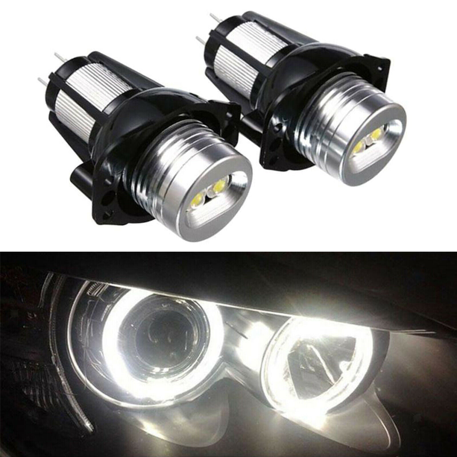 2x LED Angel Eyes Light 12W 12V 6000K Fits for BMW E90 E91 05-08 Parts