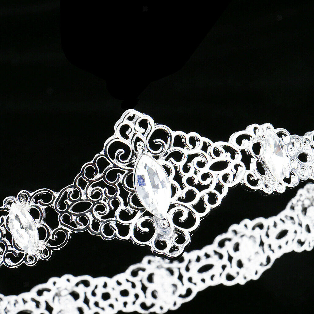 Hollow Flower Rhinestone Bridal Headband Pageant Princess Crown Headband