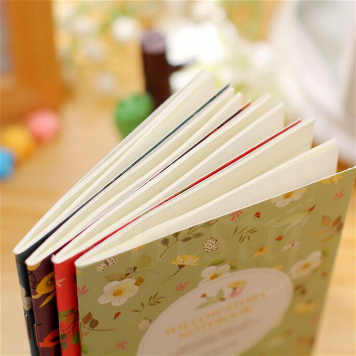 Flower Bird Pocket Notebook Journals Paper Diary Weekly Planner Writing Pad Note