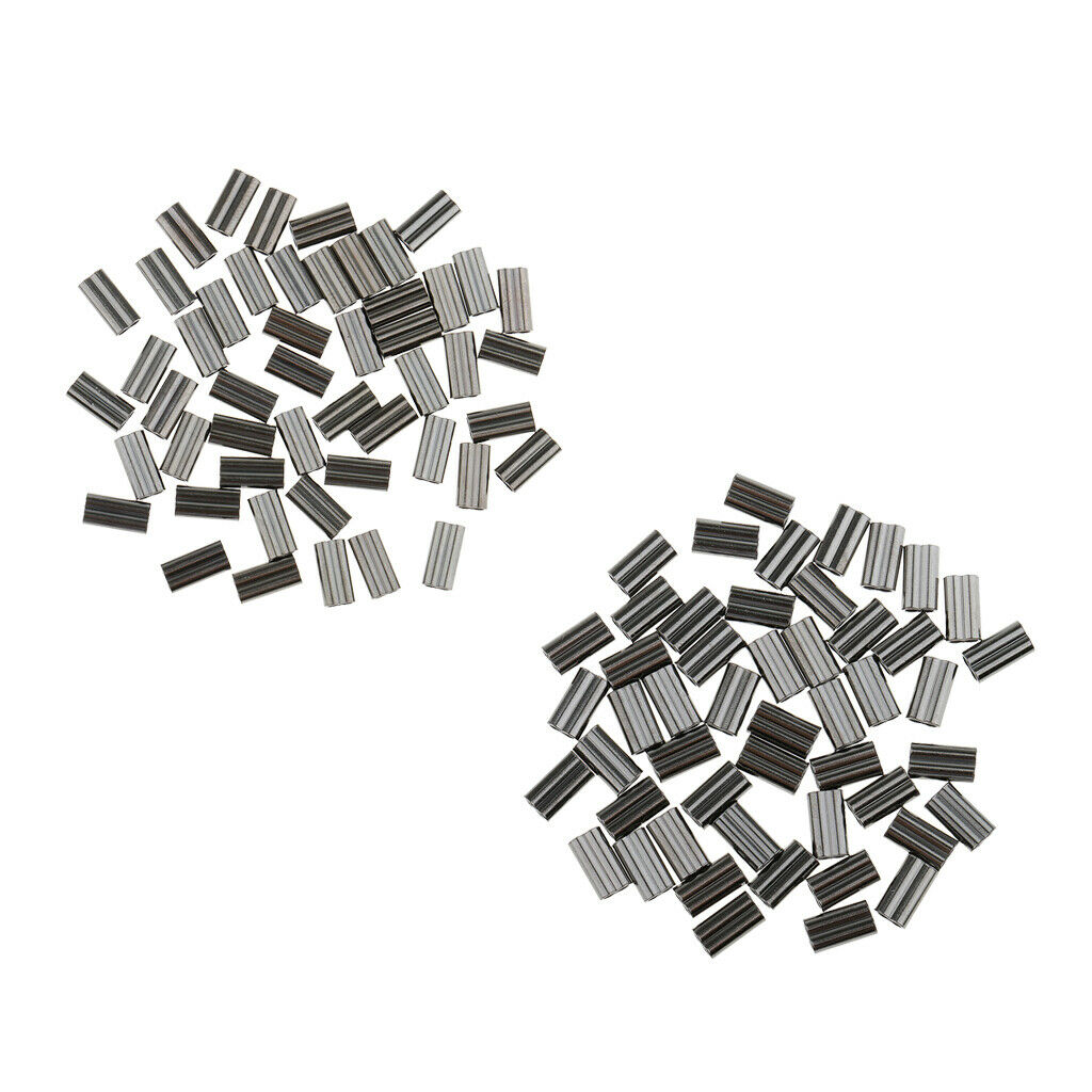 100pcs Double Copper Trace Crimps - Carp Coarse Sea Fishing Rigs 1.5mm 2.0mm
