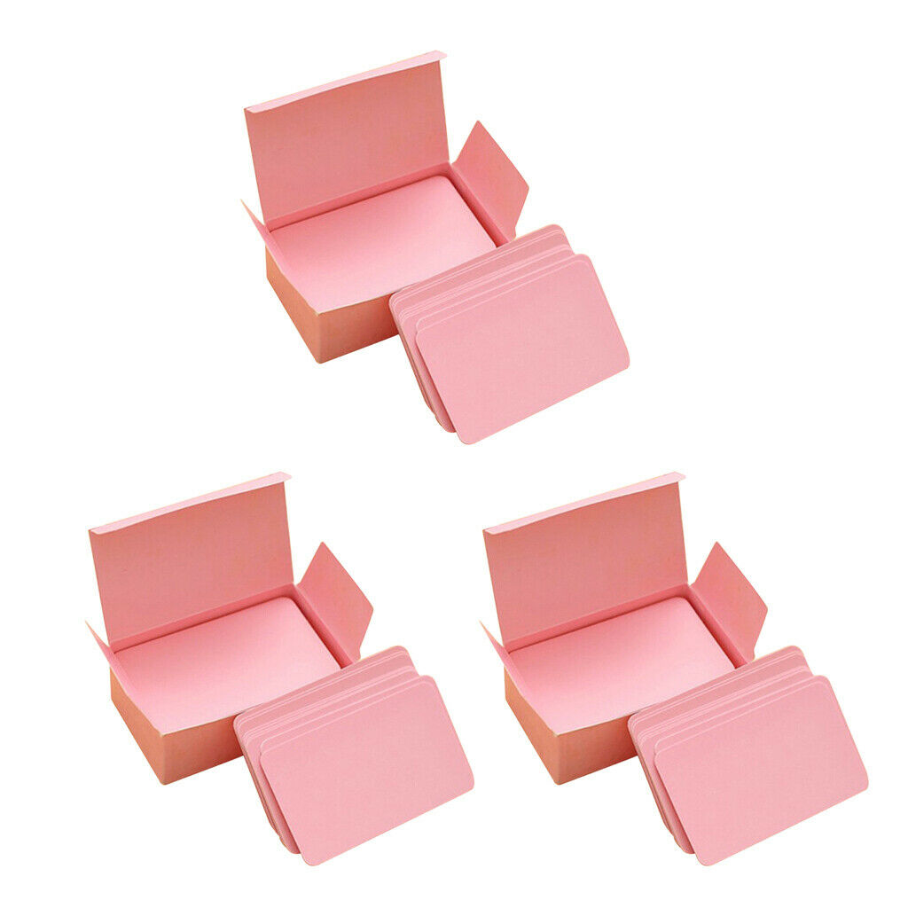 3 Box Paper Note Cards DIY Quick Invitation Graffiti Study Pink 90x54mm