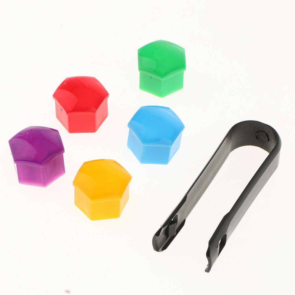 100 Pieces Locking Wheel Lug Bolt Center Nut Covers Caps with Removal Tool