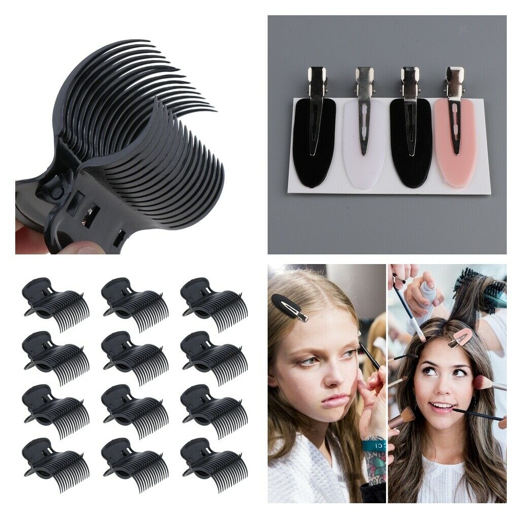 4Pcs Hair Clips Women's Makeup Waves + Roller Clip Set Dye Curler Clips Kit