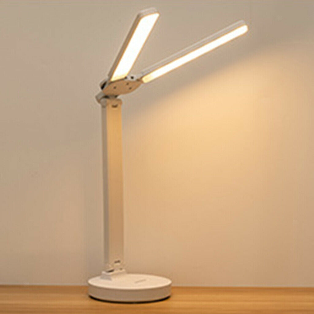 LED Desk Lamp Double Head Touch Control Night Light Table Lamp for Study
