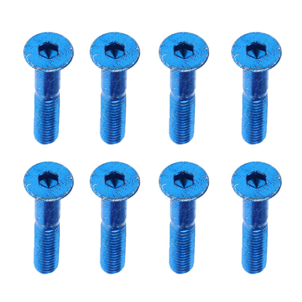 12 Pieces Replacement 1" Skateboard Deck Mounting Screws Lock Nuts DIY Truck