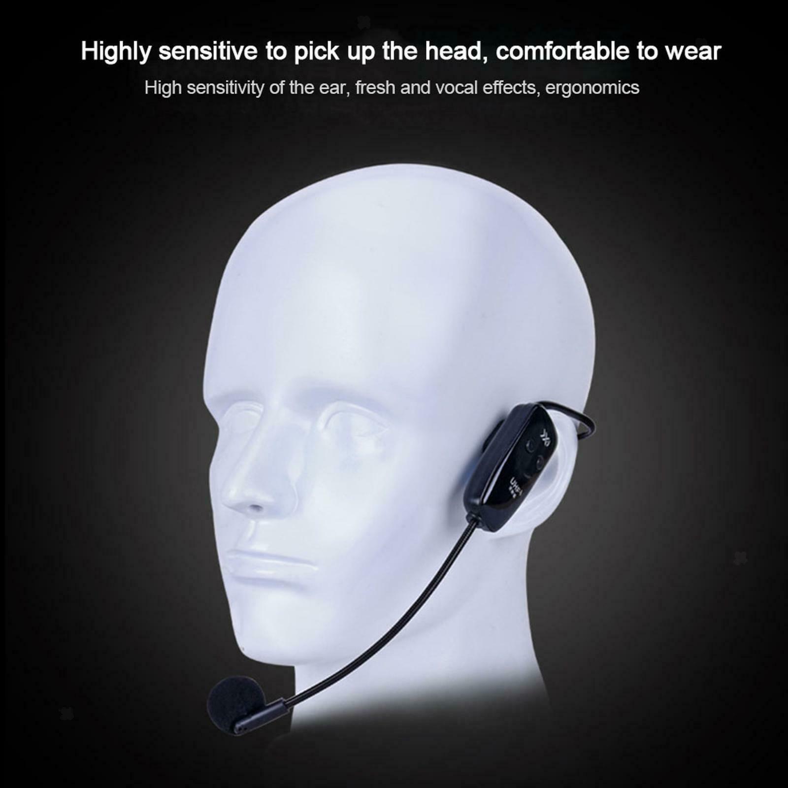 Microphone Headset System Head Mounted Call Center Mic Transmitter Amplifier