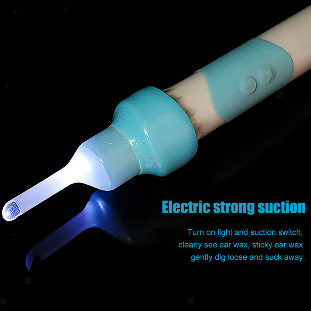 Electric Cordless Vacuum Ear Cleaner LED Light Wax Clean Remover Painless Tool