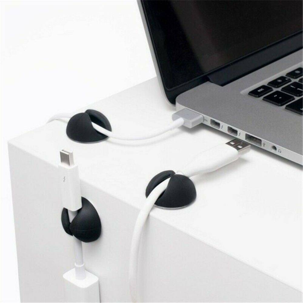 20 Pcs Cable Clips Grip Desk Wall Organizer Desktop Sticky Wire Cord USB Holder~