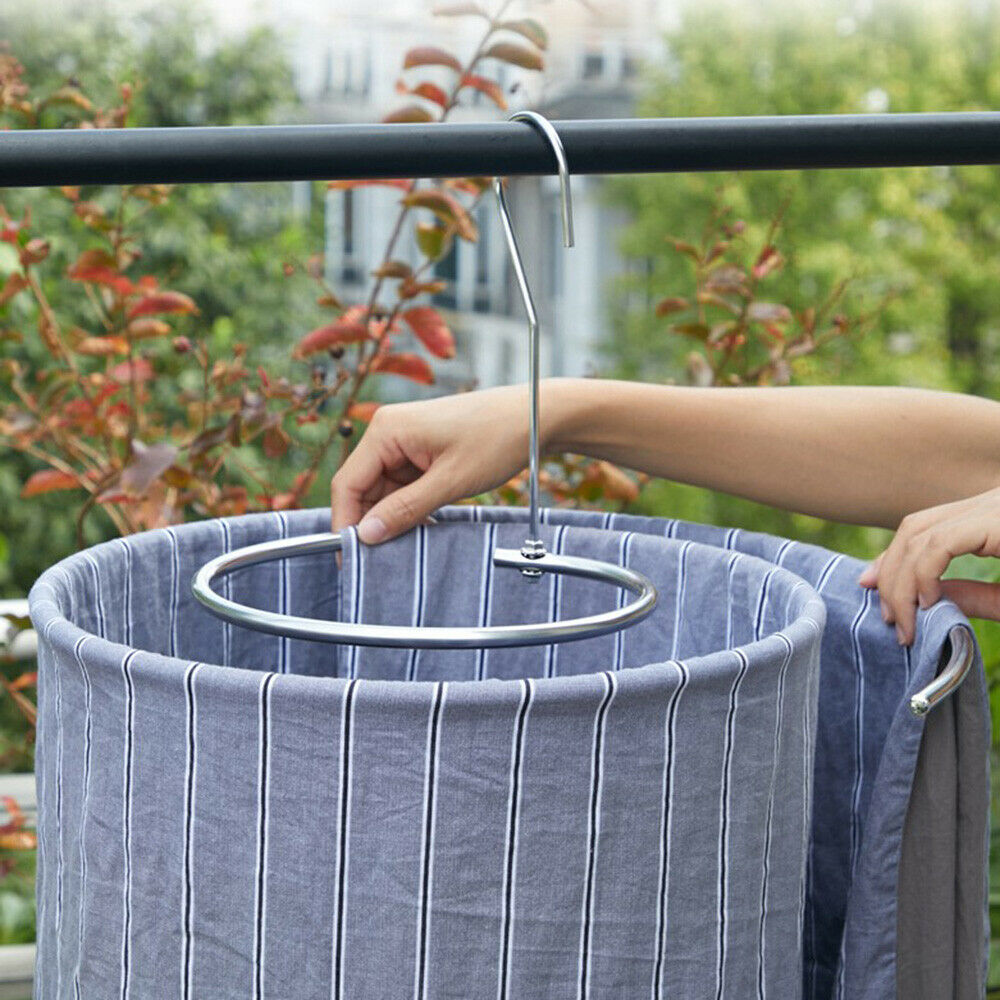 Stainless Steel Balcony Outdoor Spiral Shaped Drying Rack Quilt Sheet Hanger
