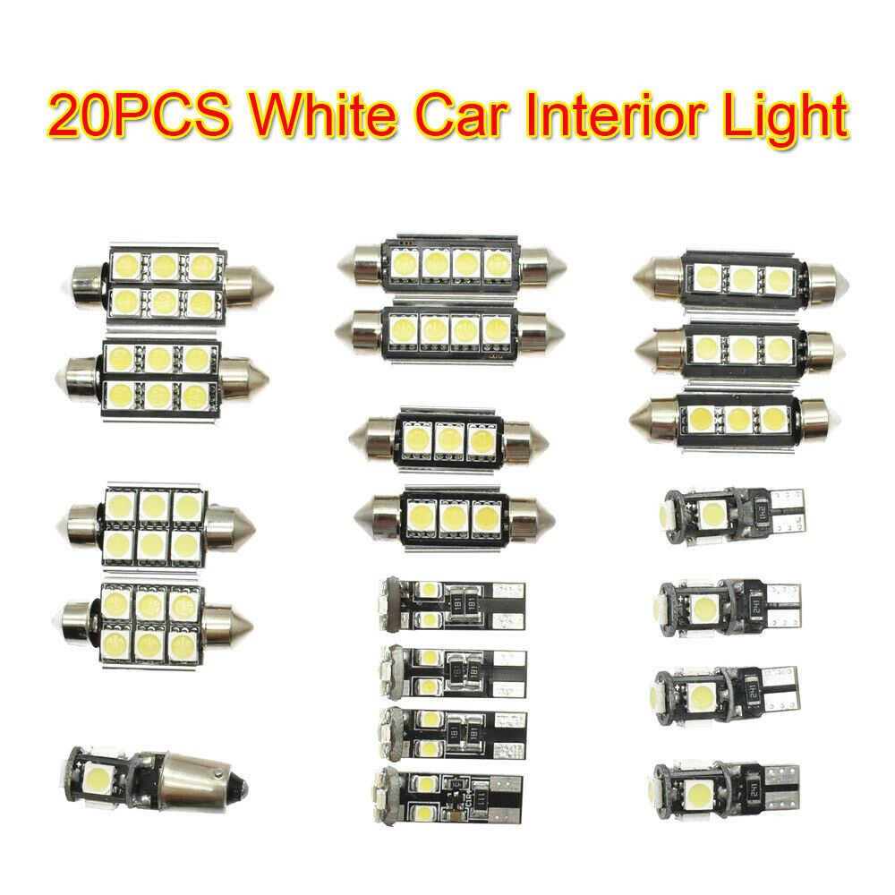 20Pcs White Car Interior LED Light Kit For Mercedes Benz C Class W204(2008-2015)