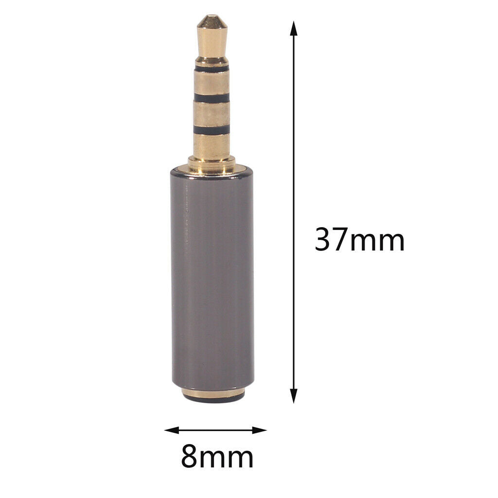 Zinc Alloy Stereo   Plug Connector OMTP to CTIA for Headphone Headsets,