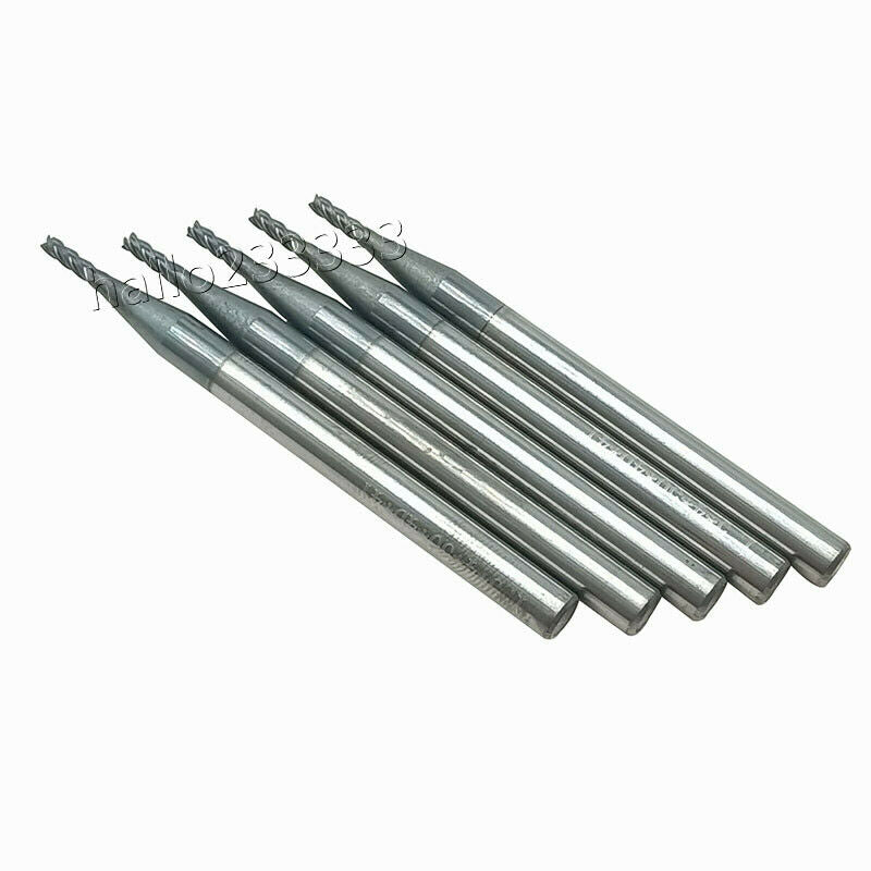 2PC HRC60° φ1.5×50-4F 1.5mm 4Flute Tungsten steel Carbide End Bit Milling Cutter