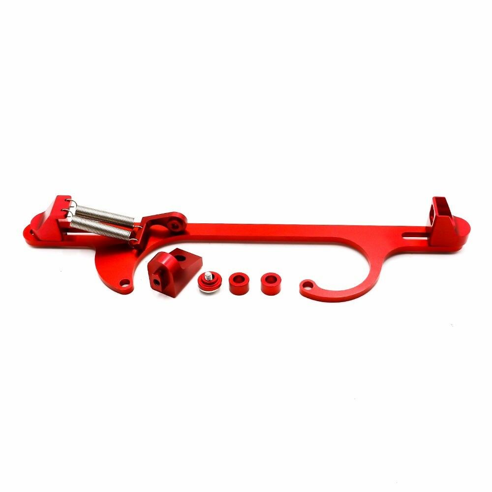 4150 4160 Series Red Billet Aluminum Throttle Cable Carb Bracket Carburetor 350