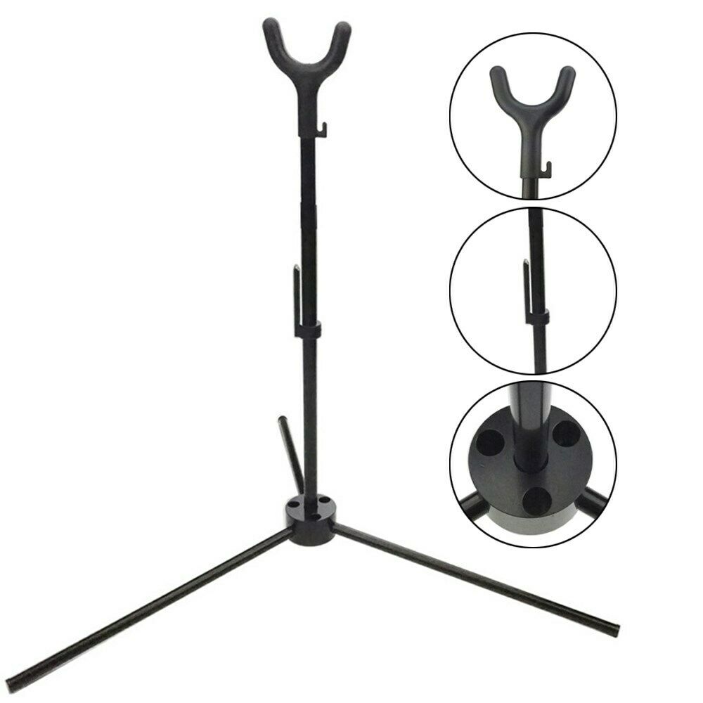 Bow Stand Holder Foldable Bracket Durable Hanger Archery Recurve Compound Bow CA