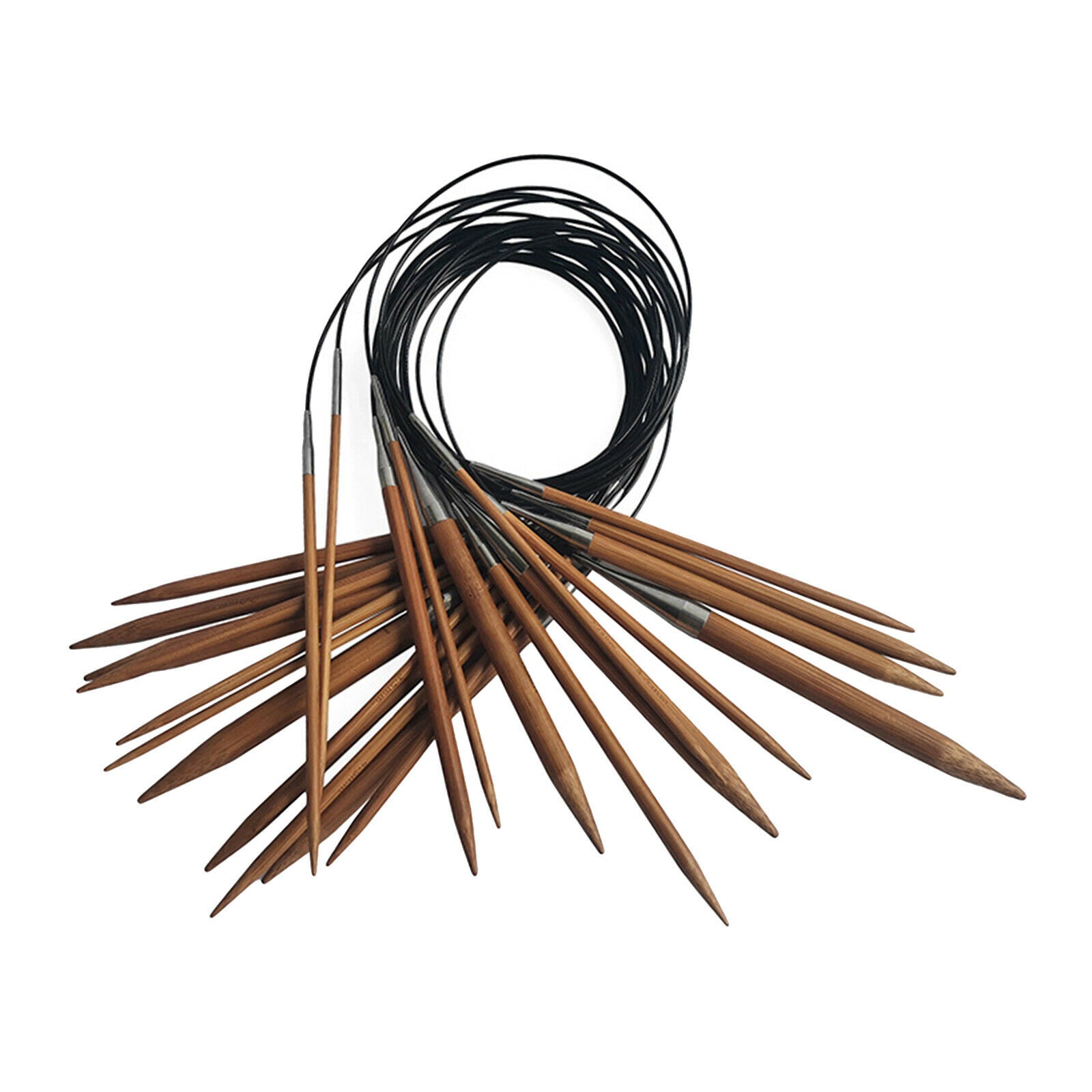 Bamboo Circular Knitting Needles Set Single Pointed Crochet Needles Weave