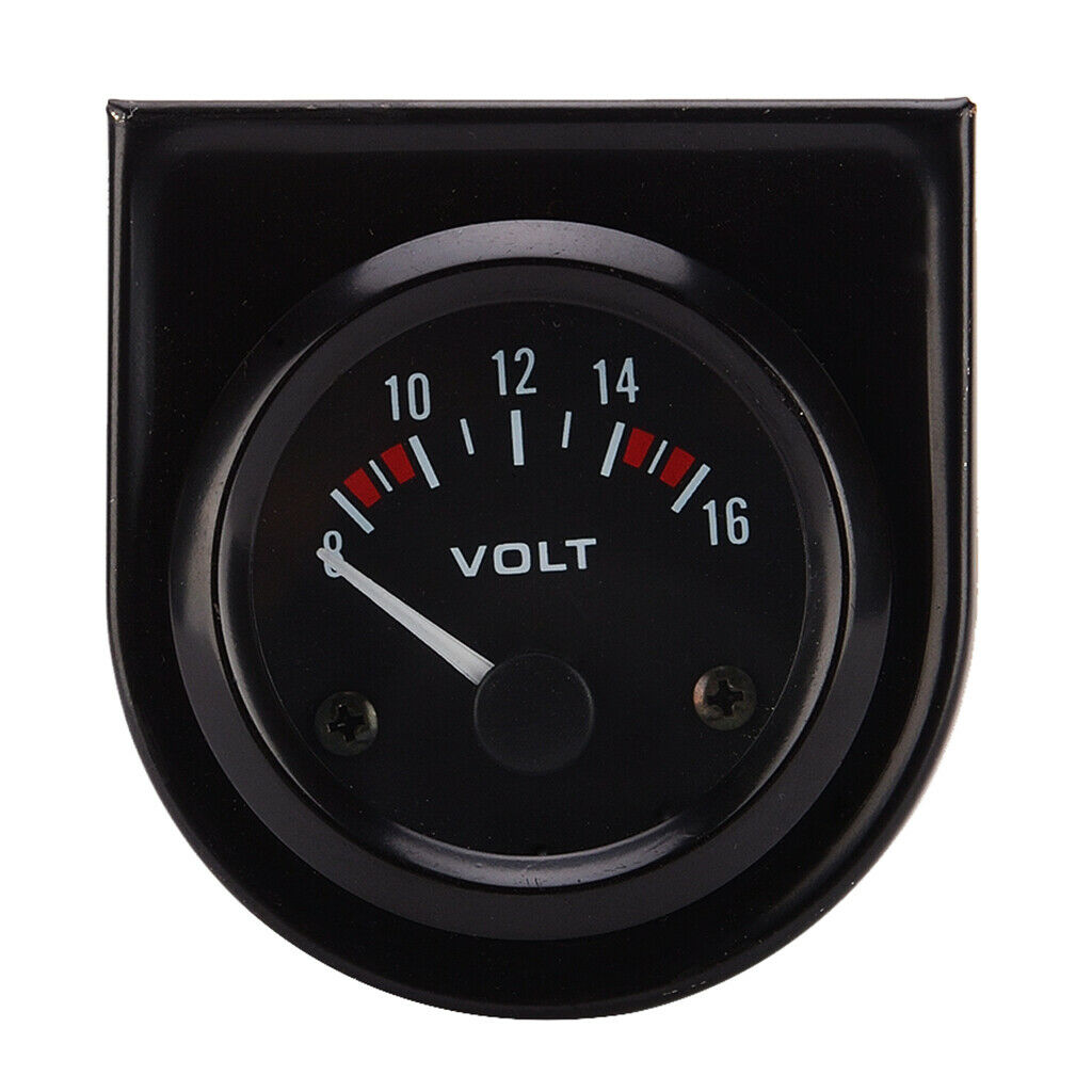 Car 8-16V Voltmeter Volt Gauge Meter 52mm Black