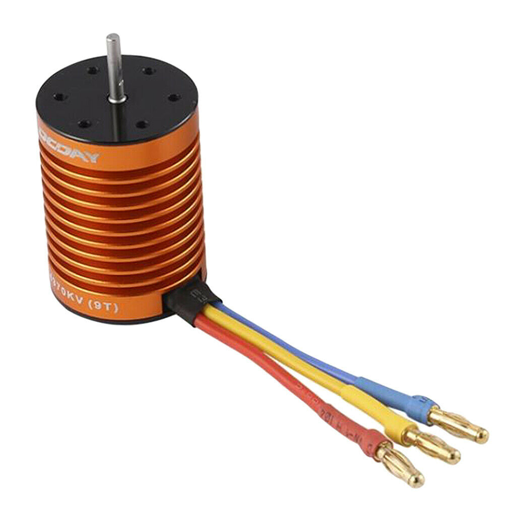 9T 4370KV 4 Pole Motor Without Broom Without Sensor Spare Part For 1:10 RC