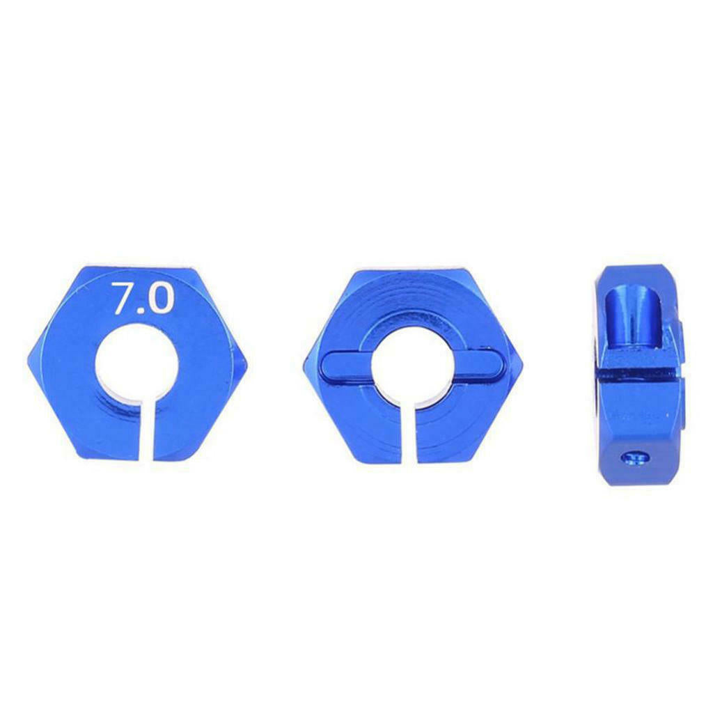 Replacement 12x7mm Wheel Hex Rim Hubs Metal Blue for RC4WD CC01 1:10 RC Car
