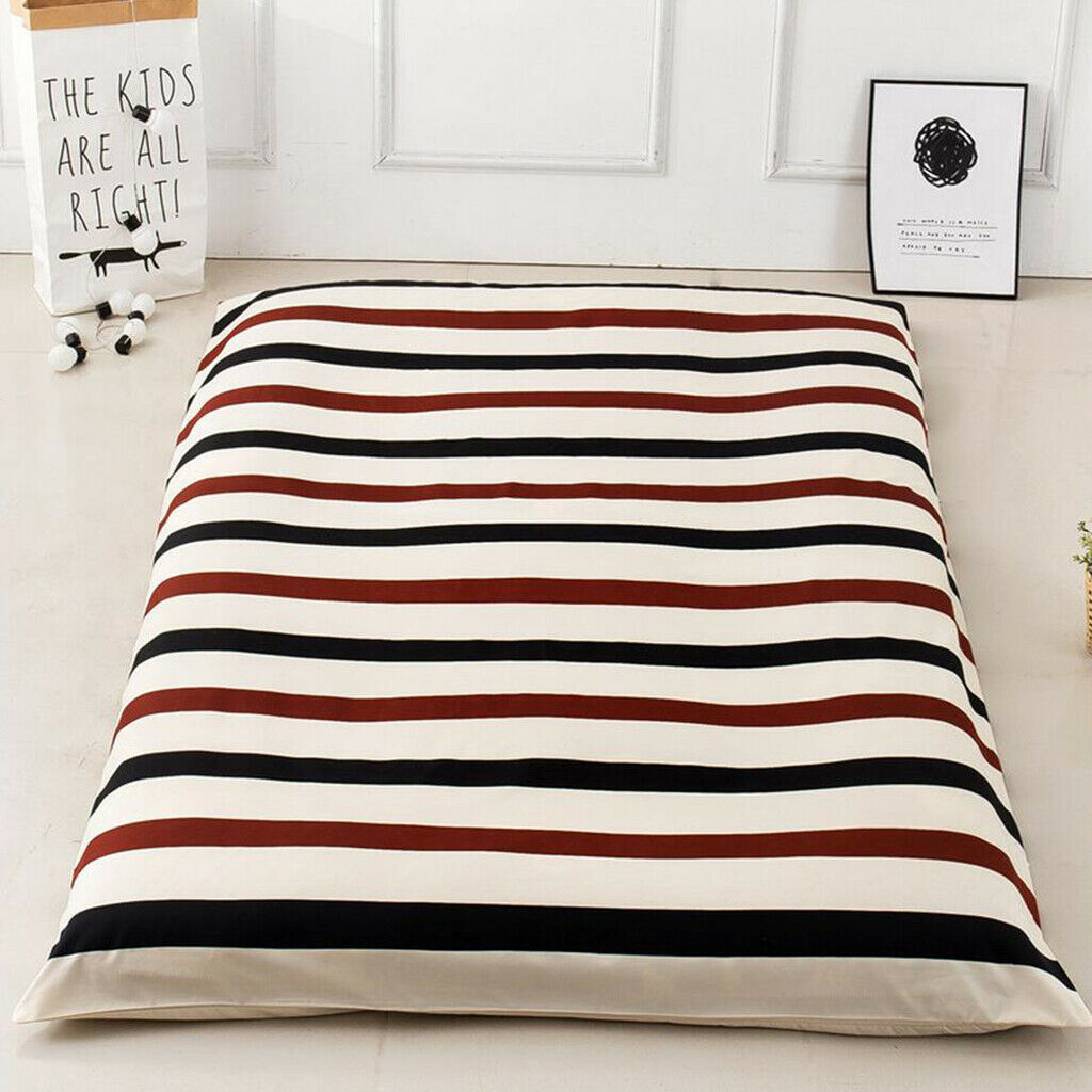 Polyester Floor Futon Mattress Cover Floor Mat Protectors - Striped, 90x200cm