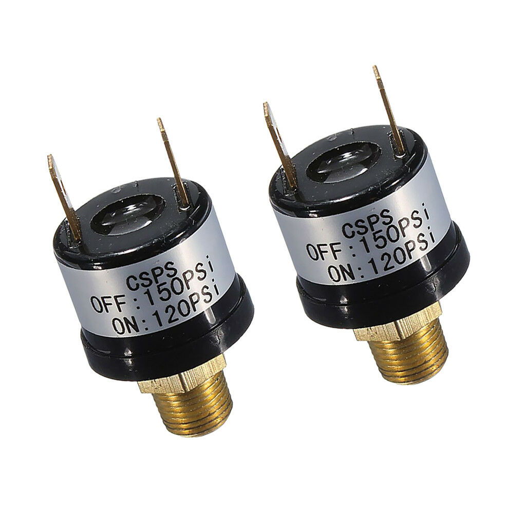 2Pcs Horn Compressor Air Pressure Control Switch Valve 120-150 PSI On/Off