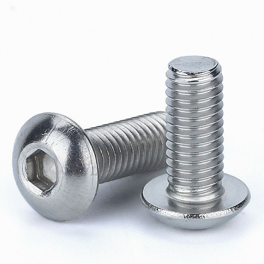 60Pcs M3 Button Head Screws Allen Socket Bolt Kit -A4 Stainless L4/5/6/8/10/12mm