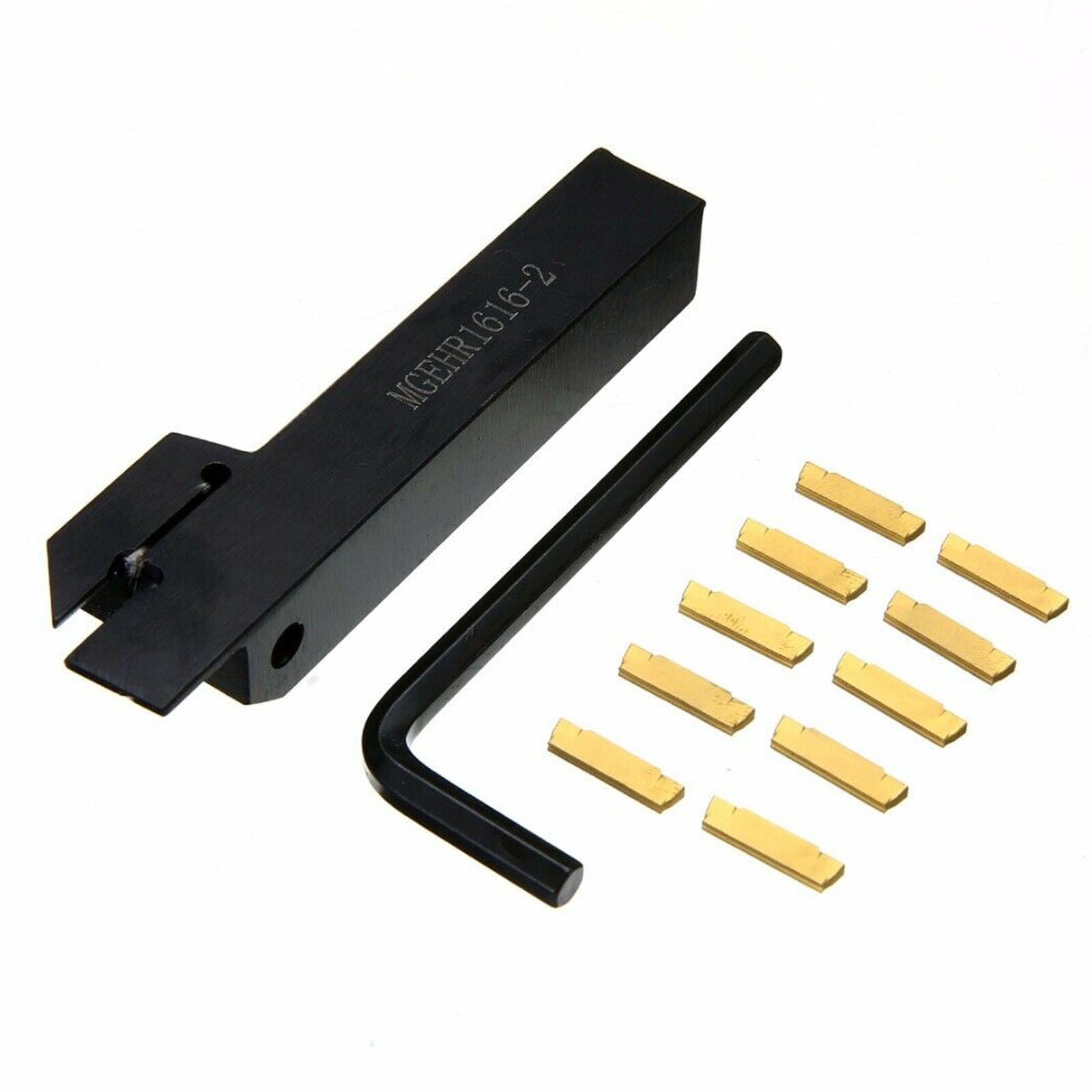 MGEHR1616-2 CNC Lathe Turning Tool Holder Bar +10pcs MGMN200-G Carbide Inserts