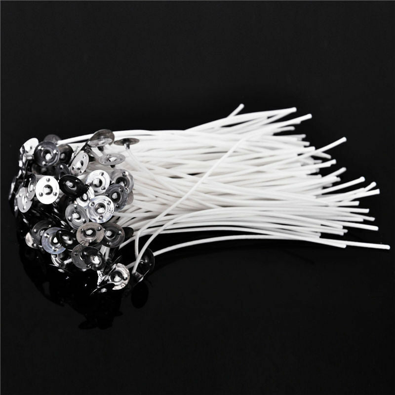 50 Candle Wicks 6 Inch COTTON Core Candle Making Supplies Pretabbed