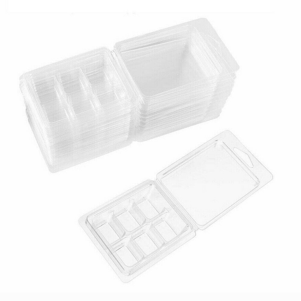 20x Plastic Wax Melt Clamshells Molds Wax Melt Containers for Wickless Candle