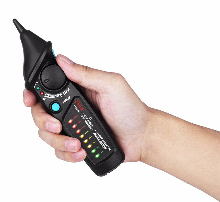 Non-Contact LED AC Electric Voltage Tester Power Detector BSIDE AVD06 12-1000V
