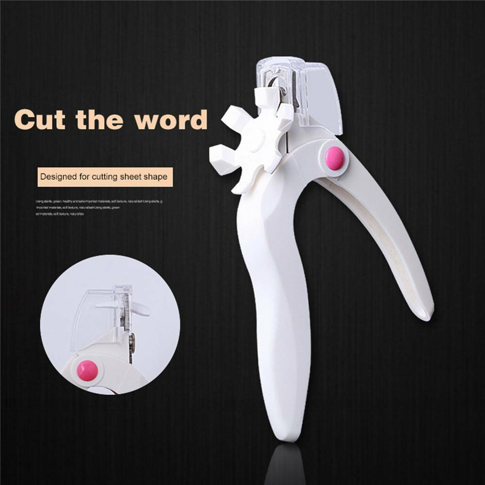 White Nail Art Nail Edge Clipper Cutter Acrylic Gel False Tips Manicure Tool