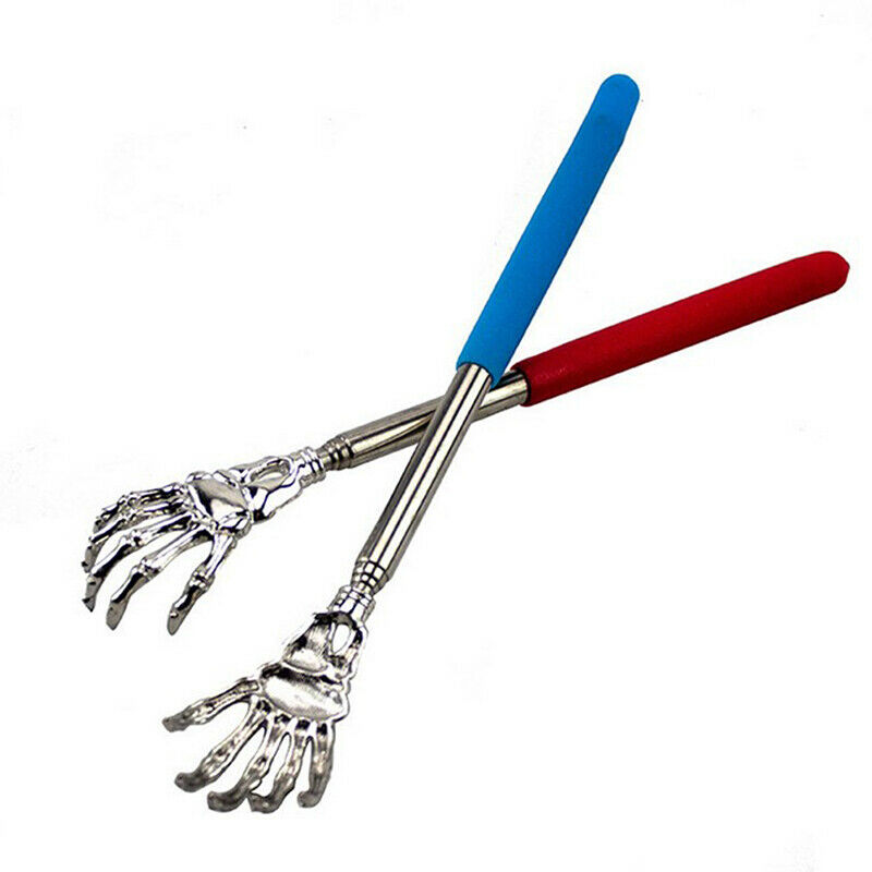 New Stainless Steel Telescoping Extendable Back Scratcher ghost paw MassagerBDA