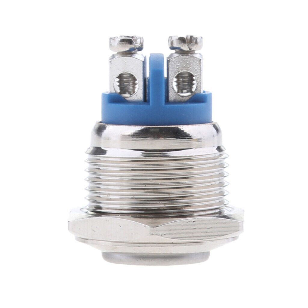 Waterproof Metal Push Button Switch Round Electric DIY Switch, 50mΩ