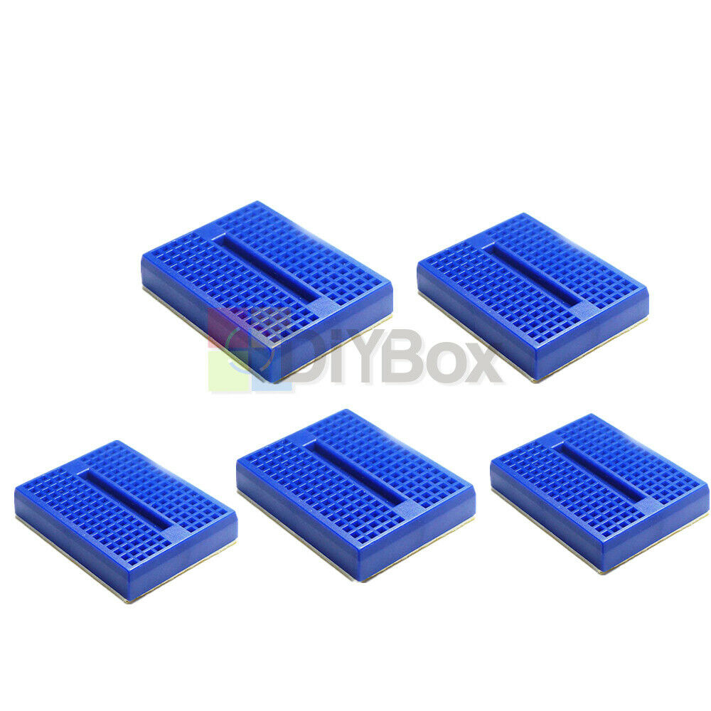 5Pcs 170 Tie-points Blue Mini Solderless Prototype ABS Breadboard for Arduino