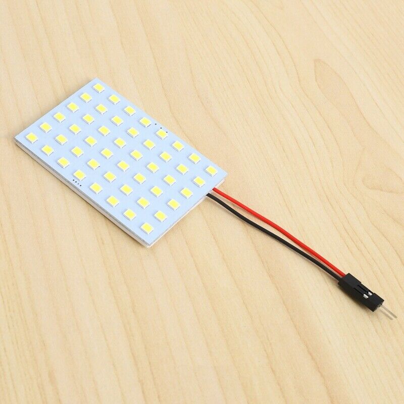 White 1210 SMD 48 LED Car Interior Dome Light Panel w T10 BA9S Festoon W2K6K6