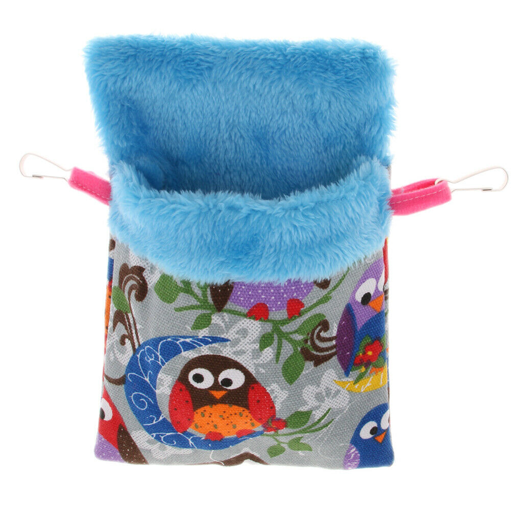 Small Animals Hamster Winter Warm Plush Pouch Sleeping Bed Hammock Owl 2