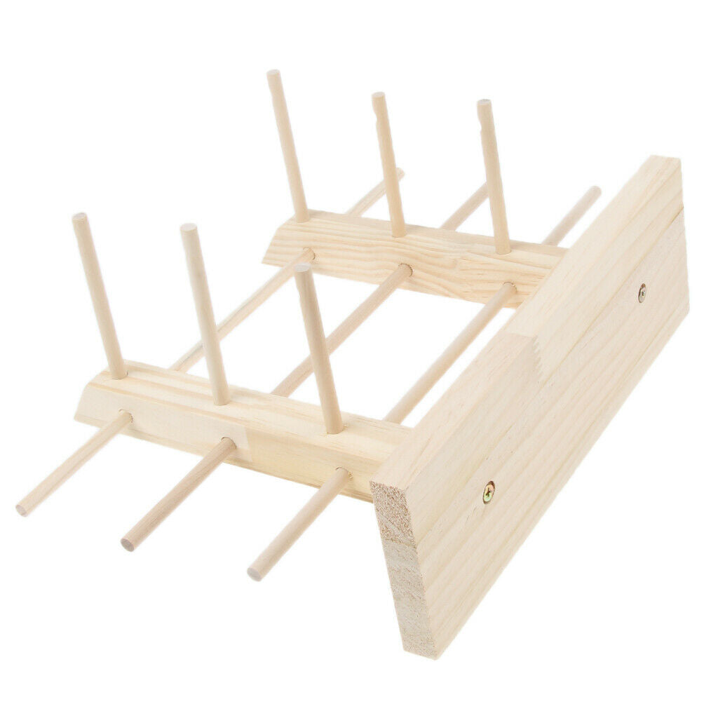 2x Wood Sunglasses Eyeglass Rack Display Stand Rack Double Lines 6 Pairs