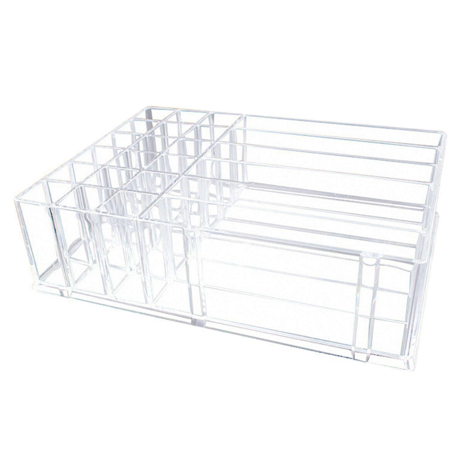 Acrylic Divided Makeup Palette Organizer Holder, Lipstick Blusher Powder