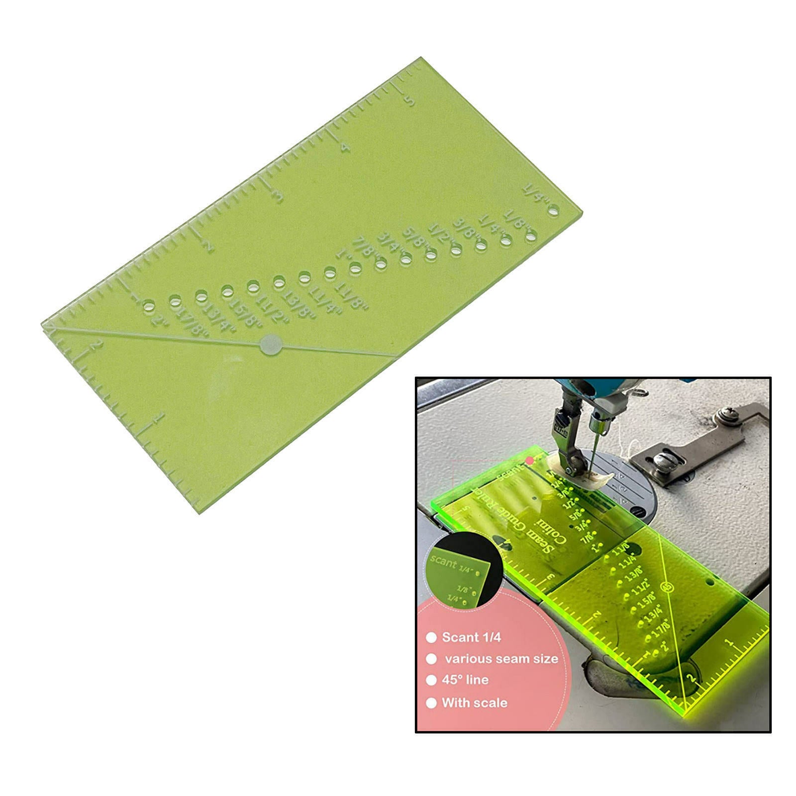 Naestineal Ruler for The Seam Allowance Straight Seams for Tailor Ruler