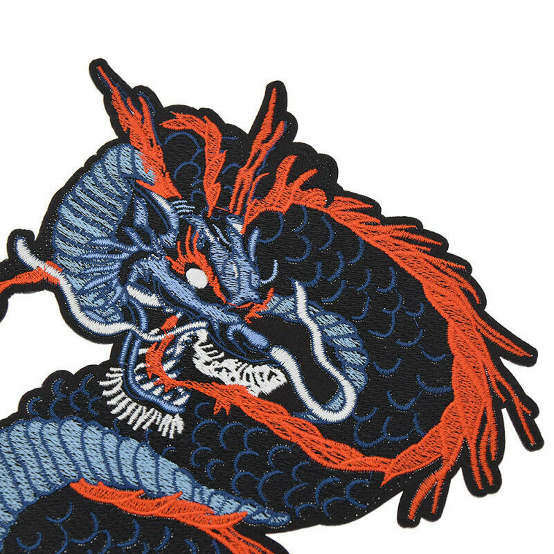 Embroidery Chinese Dragon Iron Patch Clothing Hat Bag Jeans Applique DIY Craft