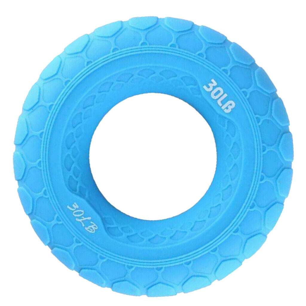 3inch 30LB Silicone Strength Wrist Gripper Ring Muscle Power Training Blue