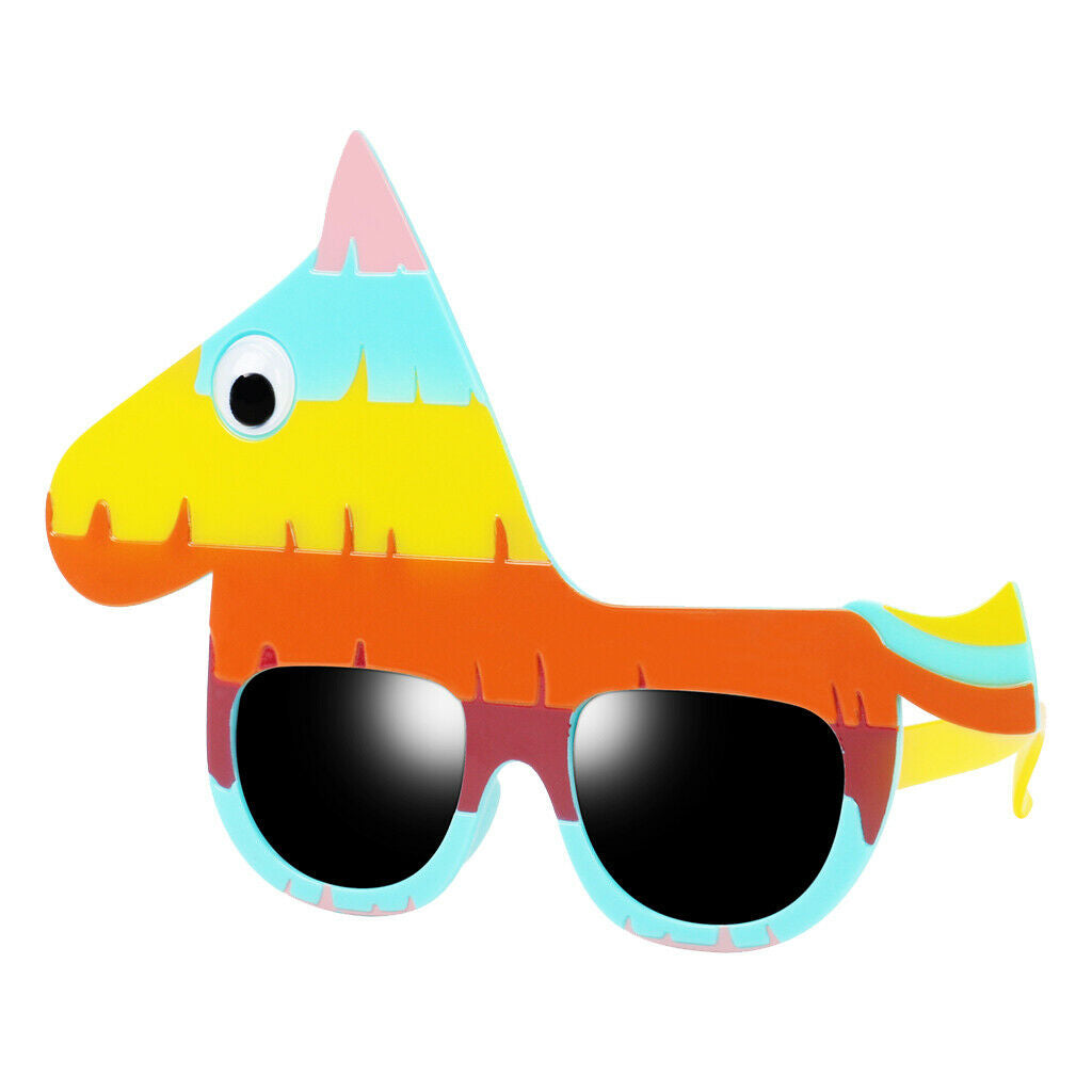 Novelty Sunglasses Colorful Party Clear View Mexican Costume Glasses Donkey