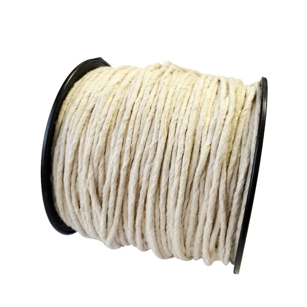 White DIY Braided Pure Cotton Rope Cord String For Clothing 2mm